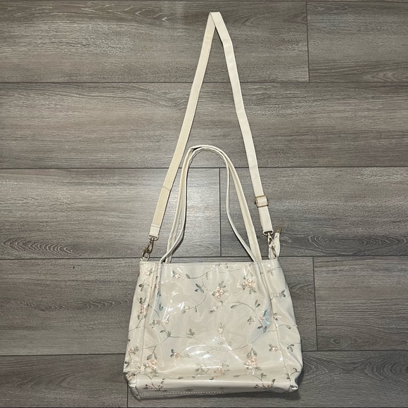 Floral cream shoulder bag - Picture 1 of 7